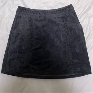 Black velvet skirt